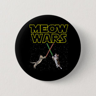 Bóton Redondo 5.08cm Meow Wars Cat Shirt Engraçados Presentes Para Gato