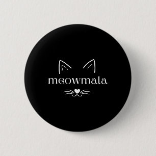 Bóton Redondo 5.08cm Meowmala Maluca Senhora de Gato