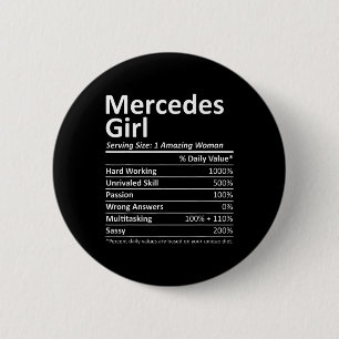 Bóton Redondo 5.08cm Mercedes Girl Tx Texas Funny City Home Roots Usa G