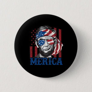 Bóton Redondo 5.08cm Merica Abraham Lincoln 4 De Julho Shirt Men Americ