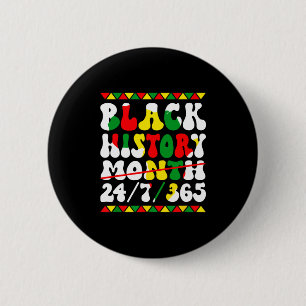 Bóton Redondo 5.08cm Mês da História Afro-Americana Afro Melanina Mulhe