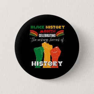 Bóton Redondo 5.08cm Mês da História Afro-Americana Punho Africano Orgu