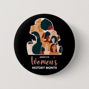 Bóton Redondo 5.08cm Mês da História das Mulheres