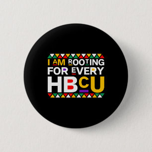 Bóton Redondo 5.08cm Mês da História Negra da Hbcu Estou Torcendo Por C