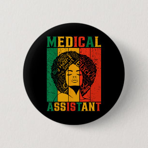 Bóton Redondo 5.08cm Mês da História Negra Instantâneo Médico Afro-Amer