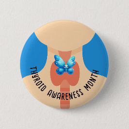 Bóton Redondo 5.08cm Mês de Consciência da Tiroide