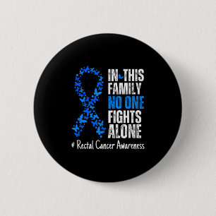 Bóton Redondo 5.08cm Mês de consciência do Cancer, botão azul de fita