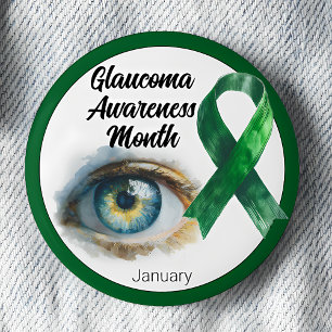Bóton Redondo 5.08cm Mês de Conscientização sobre Glaucoma em Janeiro
