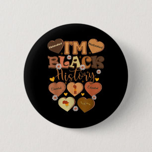 Bóton Redondo 5.08cm Mês de História Negra Educada e Motivada Melanizad