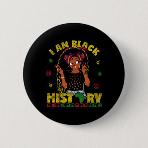 Bóton Redondo 5.08cm Mês Negro De História Para Crianças Meninas Da Amé