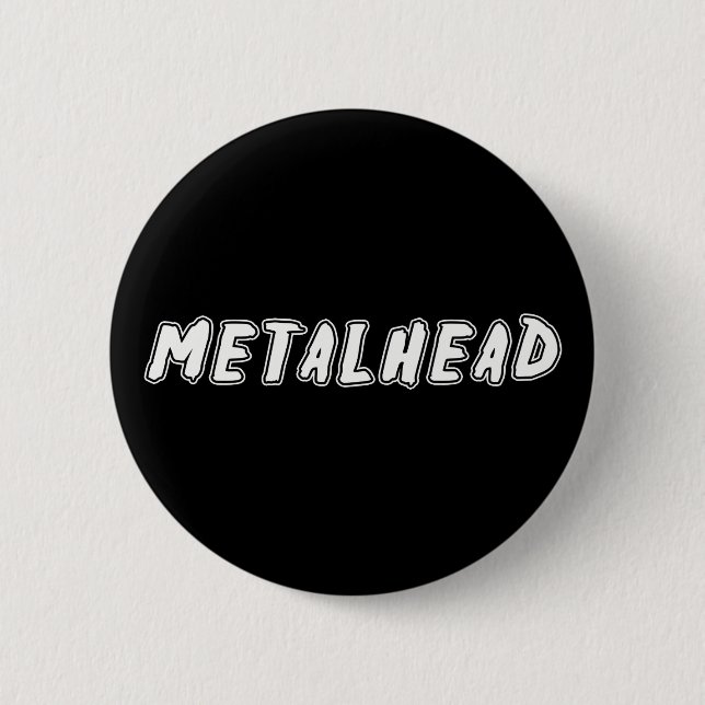 Bóton Redondo 5.08cm Metalhead (Frente)