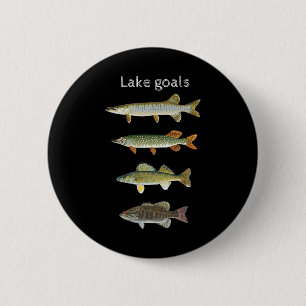 Bóton Redondo 5.08cm Metas do Lago Pesca Musky Pike Walleye Boca Pequen