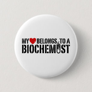 Bóton Redondo 5.08cm Meu coração pertence a um bioquímico