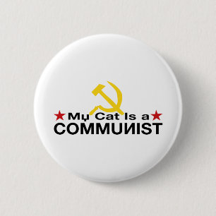 Bóton Redondo 5.08cm Meu gato é um COMUNISTA