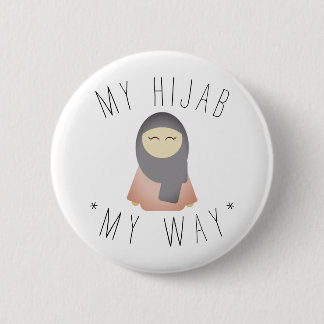 Bóton Redondo 5.08cm meu hijab botão Pinback muçulmano presente islâmic