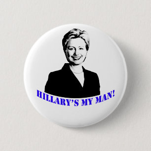 Bóton Redondo 5.08cm Meu homem de Hillary!