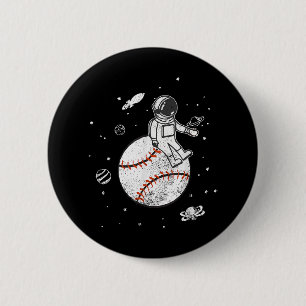 Bóton Redondo 5.08cm Meu Jogo Está Fora Deste Mundo! Baseball Spaceman