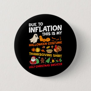 Bóton Redondo 5.08cm Meus Homens de Natal de Ação de Graças de Hallowee