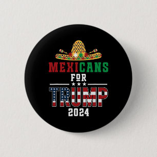 Bóton Redondo 5.08cm Mexicanos Pelo Trump Usa Bandeira Votem Republican