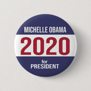 Bóton Redondo 5.08cm Michelle Obama para a eleição do presidente 2020