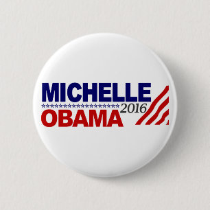 Bóton Redondo 5.08cm Michelle Obama para o presidente 2016