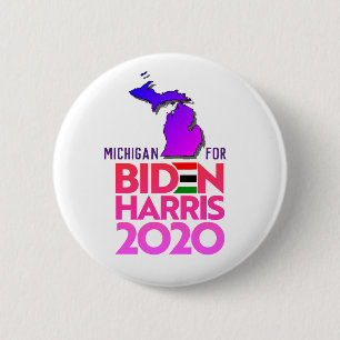 Bóton Redondo 5.08cm Michigan para Biden Harris 2020