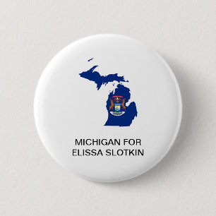 Bóton Redondo 5.08cm MICHIGAN para o botão do Senado Elissa Slotkin