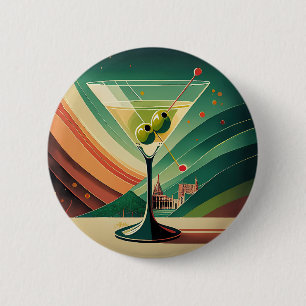 Bóton Redondo 5.08cm Mid Century Modern Martini Viagem Vista da Catedra