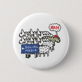 Bóton Redondo 5.08cm Mídia antissocial