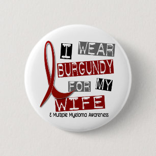 Bóton Redondo 5.08cm MIELOMA MÚLTIPLO eu visto Borgonha para minha