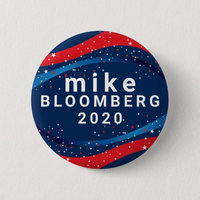 Bóton Redondo 5.08cm Mike Bloomberg 2020 (Frente)