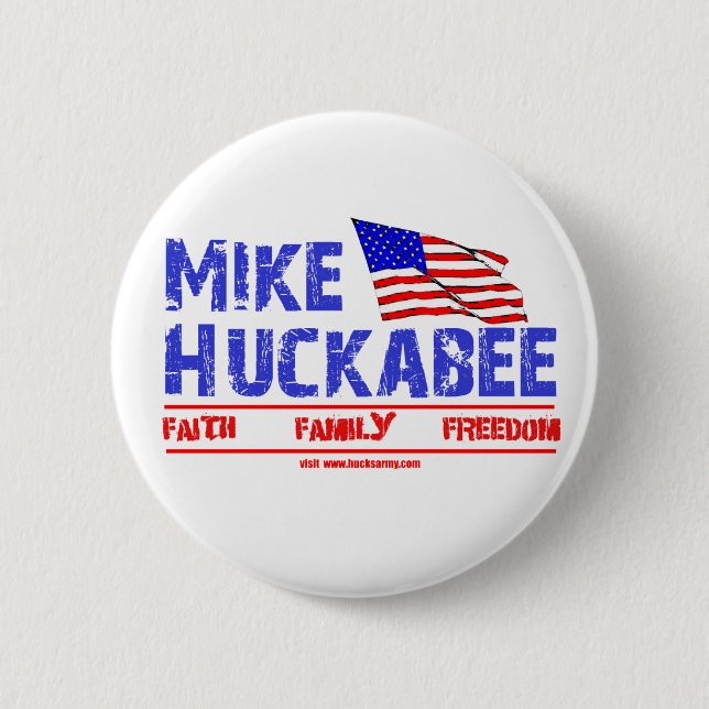 Bóton Redondo 5.08cm Mike Huckabee (Frente)
