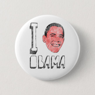 Bóton Redondo 5.08cm Mim botões de Obama do coração