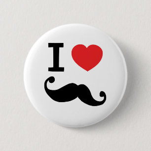 Bóton Redondo 5.08cm Mim do coração bigode twirly