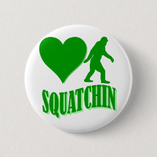 Bóton Redondo 5.08cm Mim squatchin do coração
