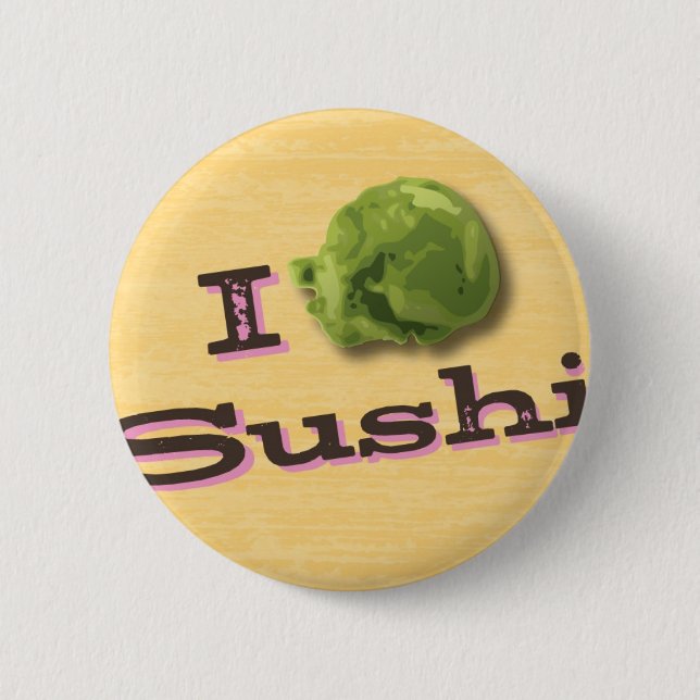 Bóton Redondo 5.08cm Mim sushi de Wasabi (Frente)