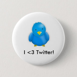 Bóton Redondo 5.08cm Mim Twitter <3! _Button