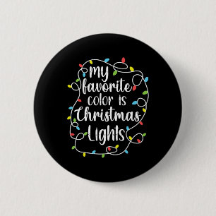 Bóton Redondo 5.08cm Minha Cor Favorita É Luzes De Natal