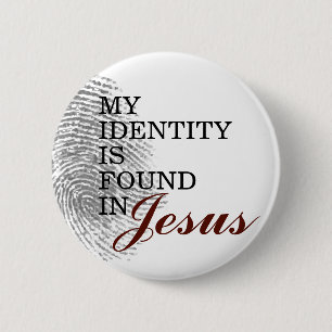 Bóton Redondo 5.08cm Minha identidade é encontrada em Jesus