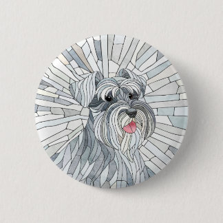 Bóton Redondo 5.08cm Miniatura Schnauzer - Arte do Mosaico