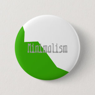 Bóton Redondo 5.08cm Minimalismo branco verde