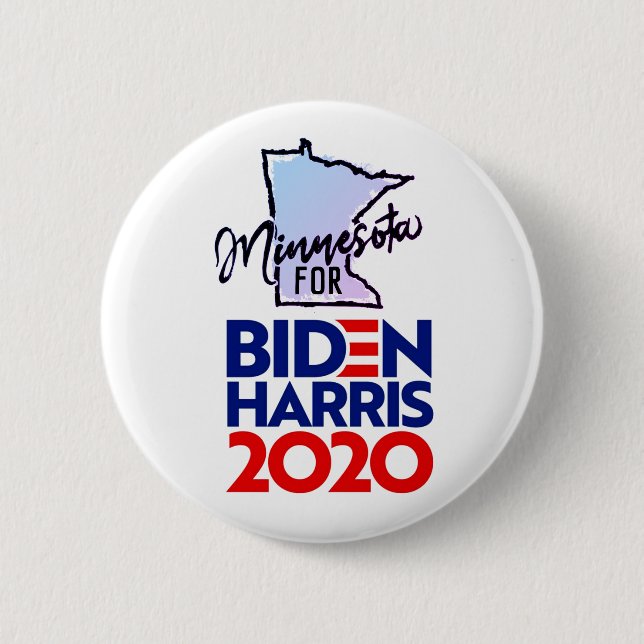 Bóton Redondo 5.08cm Minnesota para Biden Harris 2020 (Frente)