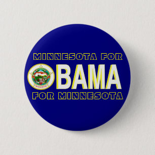 Bóton Redondo 5.08cm MINNESOTA PARA o botão de OBAMA
