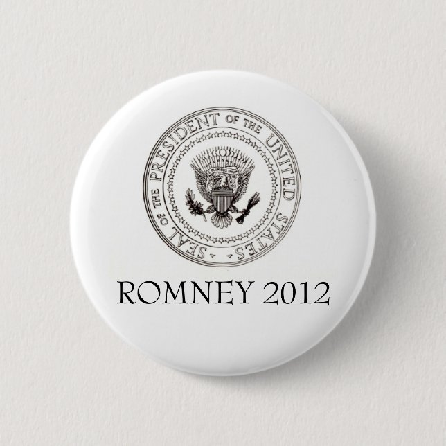 Bóton Redondo 5.08cm Mitt Romney 2012 (Frente)