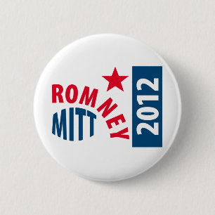 Bóton Redondo 5.08cm Mitt Romney 2012