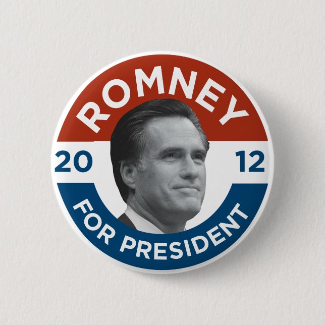 Bóton Redondo 5.08cm Mitt Romney para o presidente 2012 (Frente)