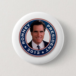 Bóton Redondo 5.08cm Mitt Romney para o presidente 2012