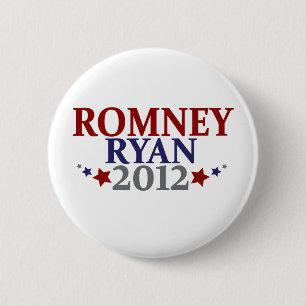 Bóton Redondo 5.08cm Mitt Romney Paul Ryan 2012