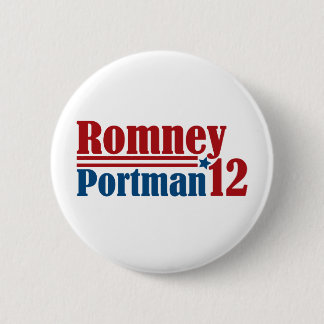 Bóton Redondo 5.08cm Mitt Romney Rob Portman 2012