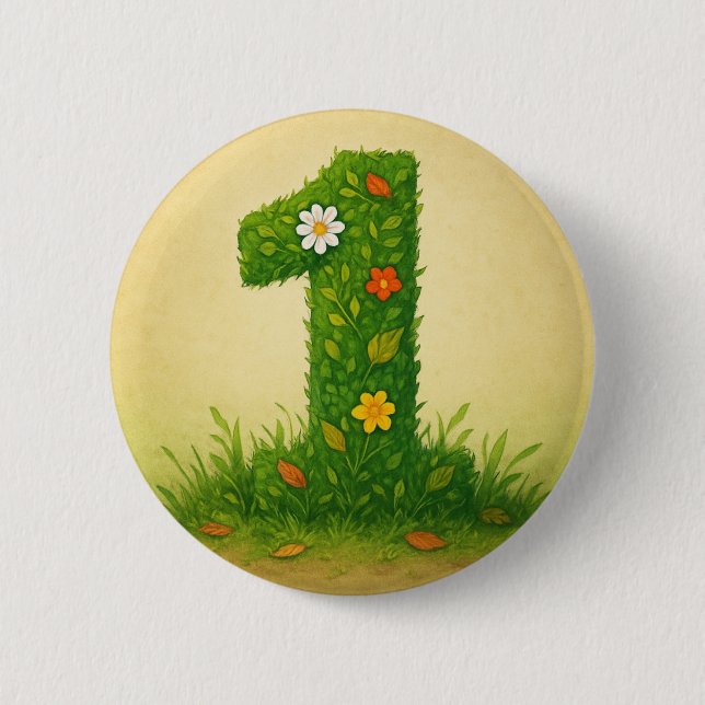 Bóton Redondo 5.08cm Mittens Number 1 (Frente)